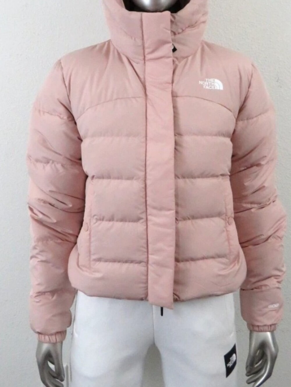 NWT The North Face Light Pink Moss Hooded Baltic Down Puffer Jacket Coat Sz XL - Picture 10 of 14